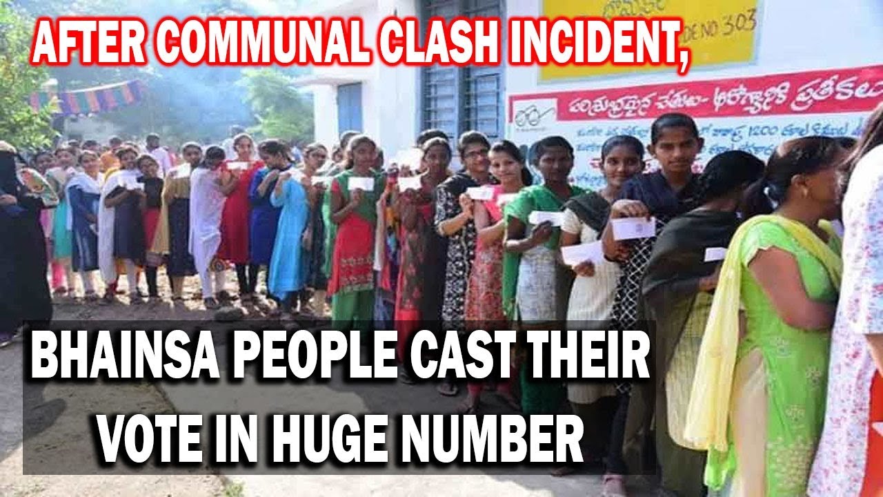 After Communal Clash incident, Bhainsa people cast their Vote in huge number