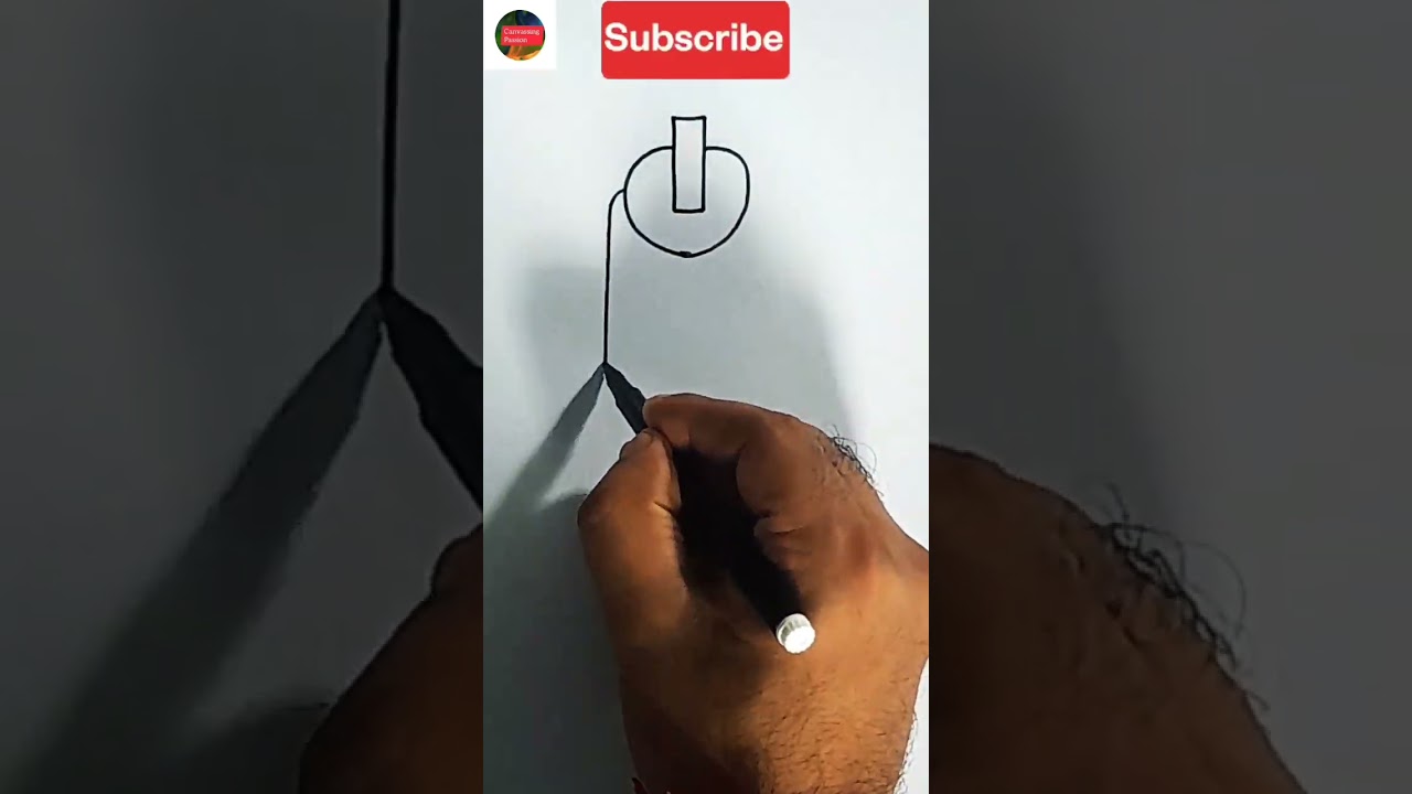 Draw a simple pulley using these simple steps #shorts #ashortaday Canvassing Passion