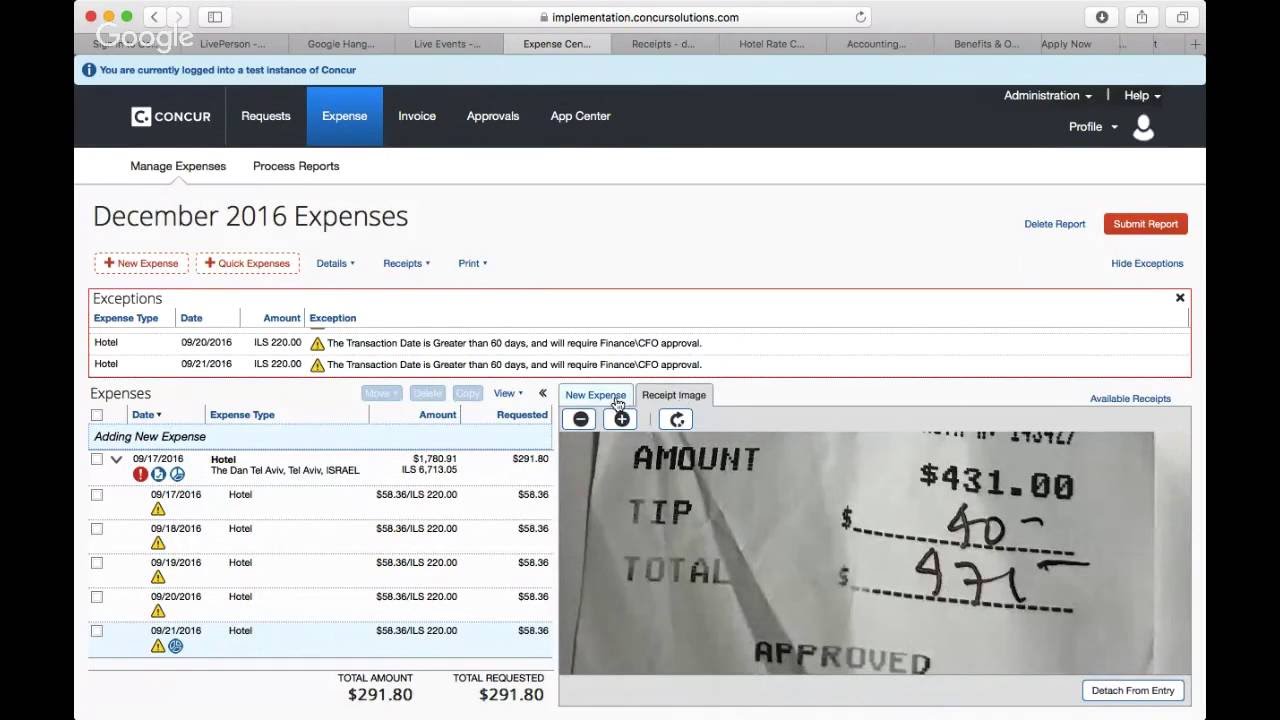 Concur: How to Submit an Expense Report