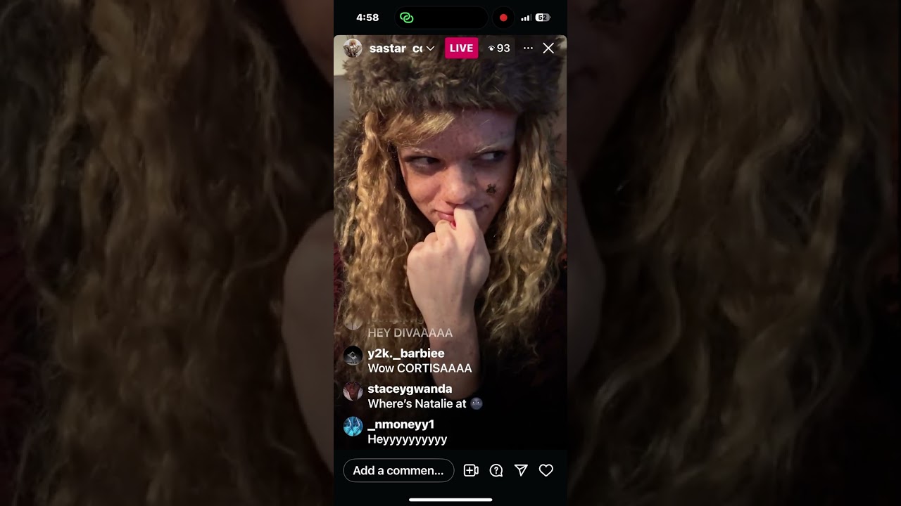 Cortisa Star Instagram Live 05/12/2025