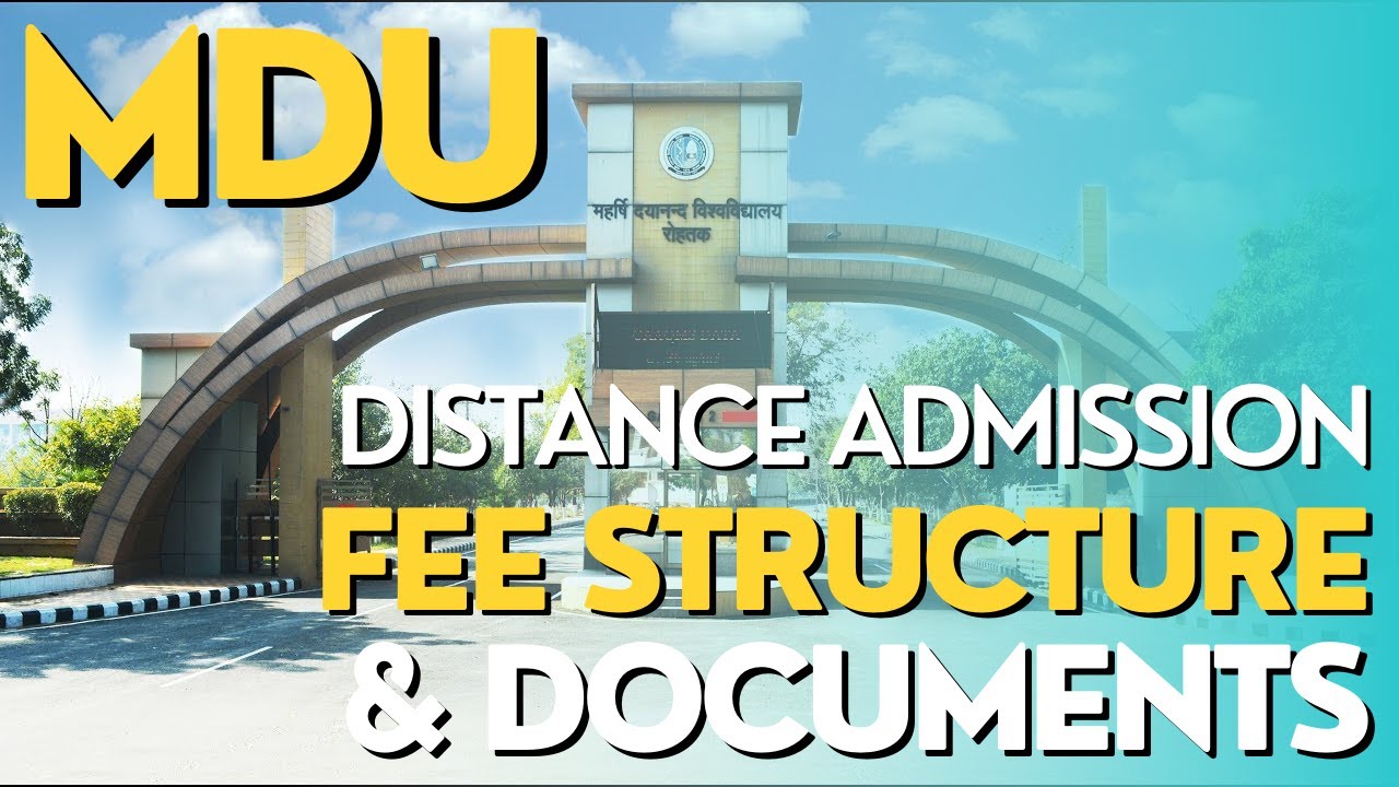 MDU dde admission start 2023 || mdu dde fee structure || Important documents for dde