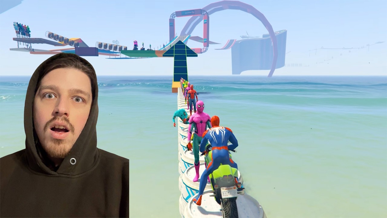 الرجل العنكبوت انقاذ باتمان Spider-Man Rescue batman vs iron man vs venom funny Game GTA 5 superhero