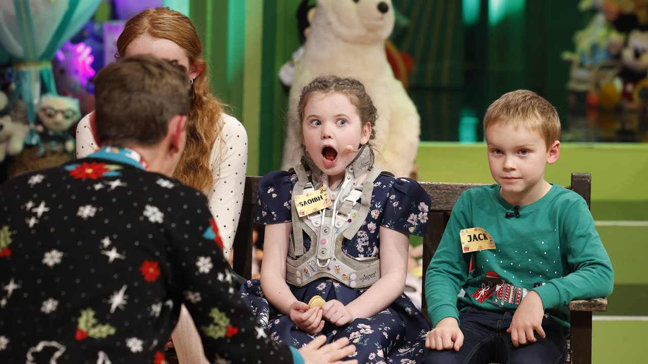 A surprise for Saoibh and her hospital besties Jack and Ellie Mae - The Late Late Toy Show 2022