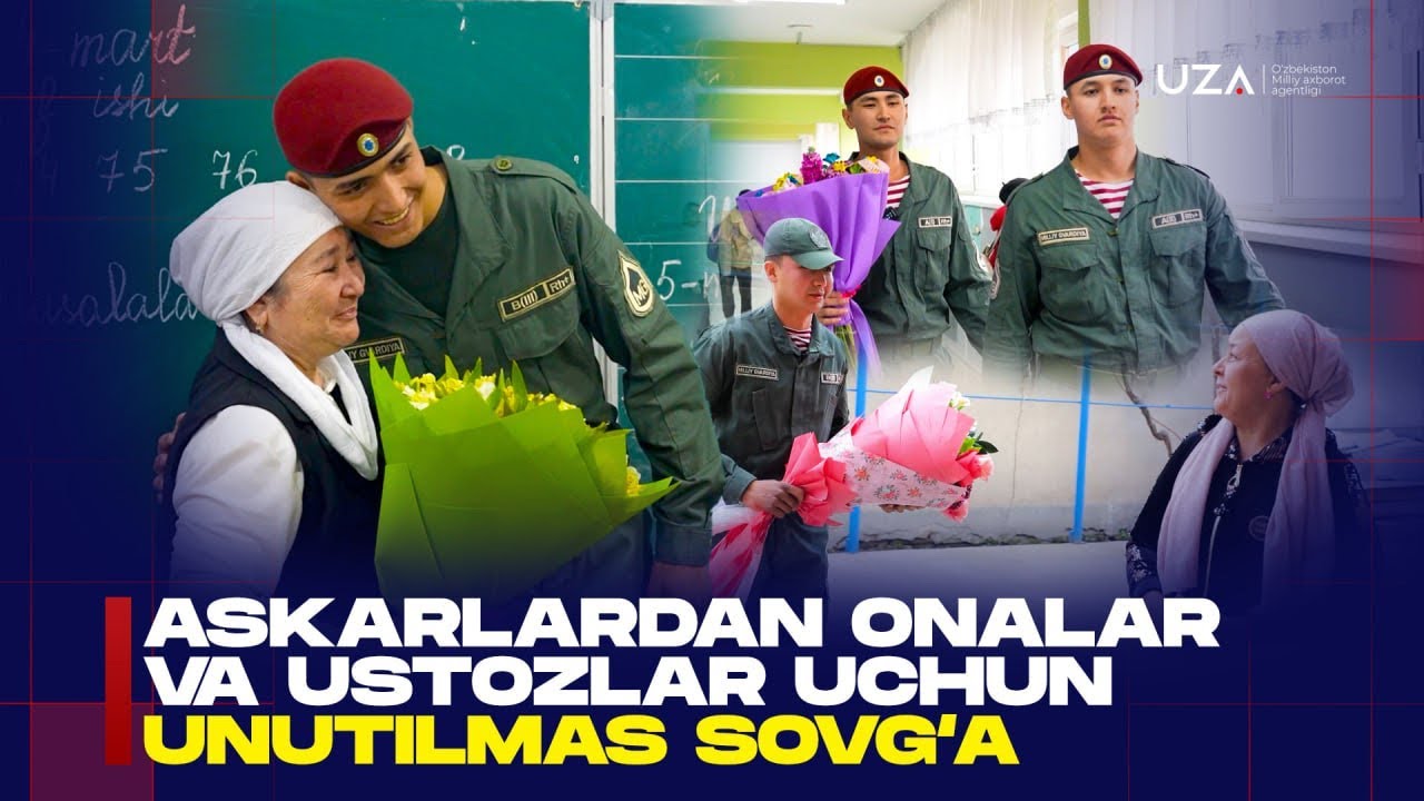 Askarlardan onalar va ustozlar uchun unutilmas sovg`a