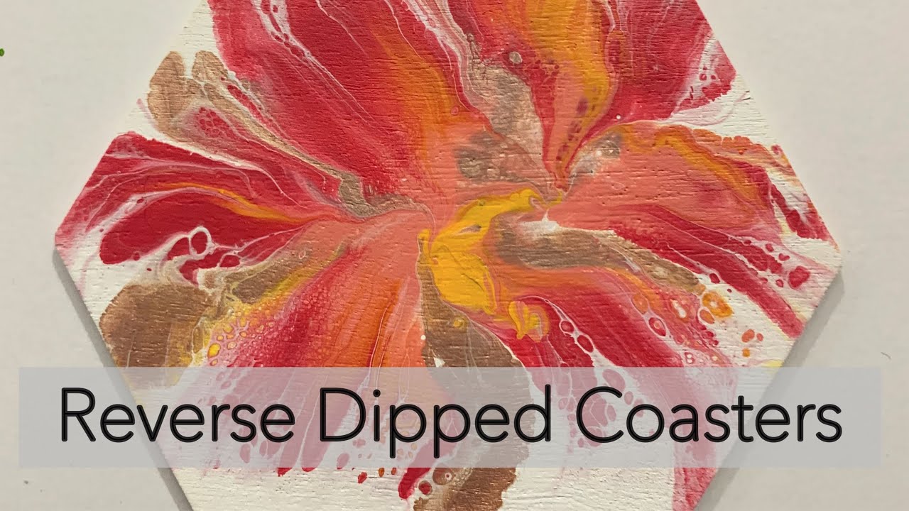 (294) Abstract Flower Reverse Dipped Coasters