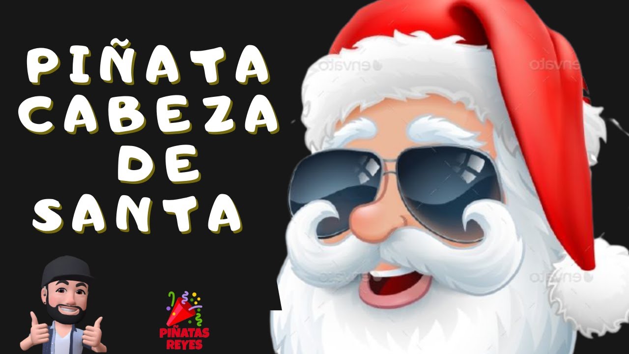 PIÑATA CARITA DE SANTA CON GLOBO.