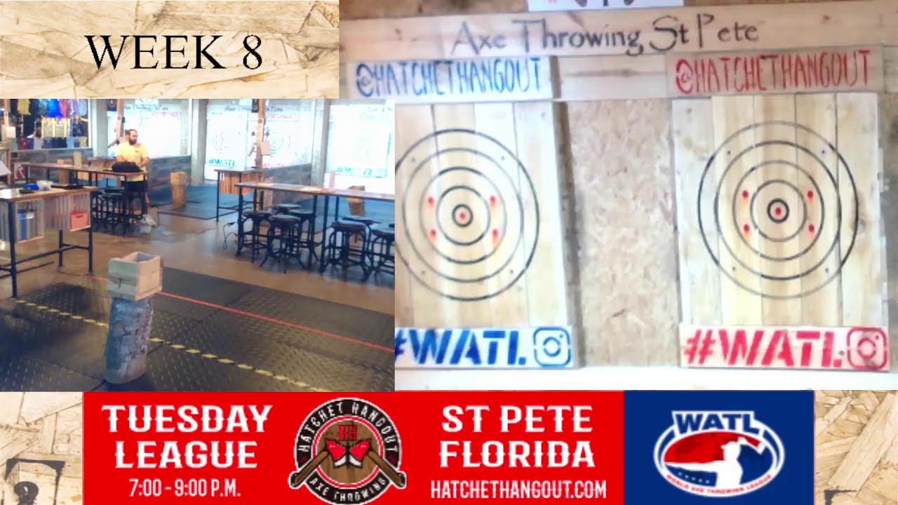 Hatchet Hangout - Axe Throwing St Pete WATL SEASON 3 2025 HATCHET LEAGUE WEEK 8!