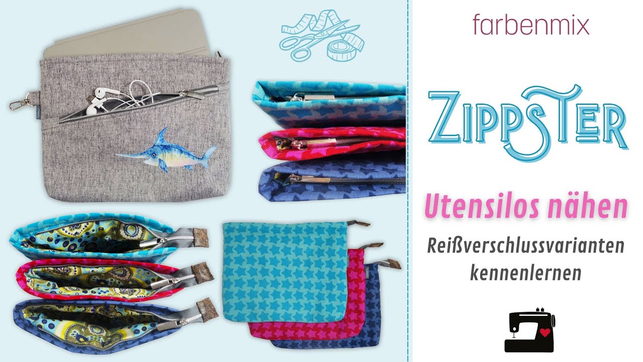 Zippster Utensilo selber nähen, DIY, Schritt für Schritt, Tutorial, Nähanleitung farbenmix