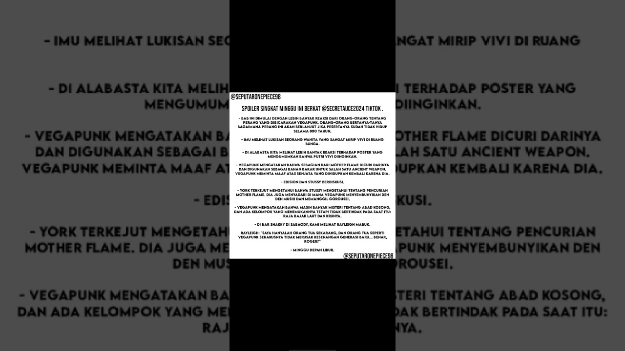 Spoiler Singkat One Piece Chapter 1116 !! kemungkinan senjata untuk menghancurkan lulusia itu uranus