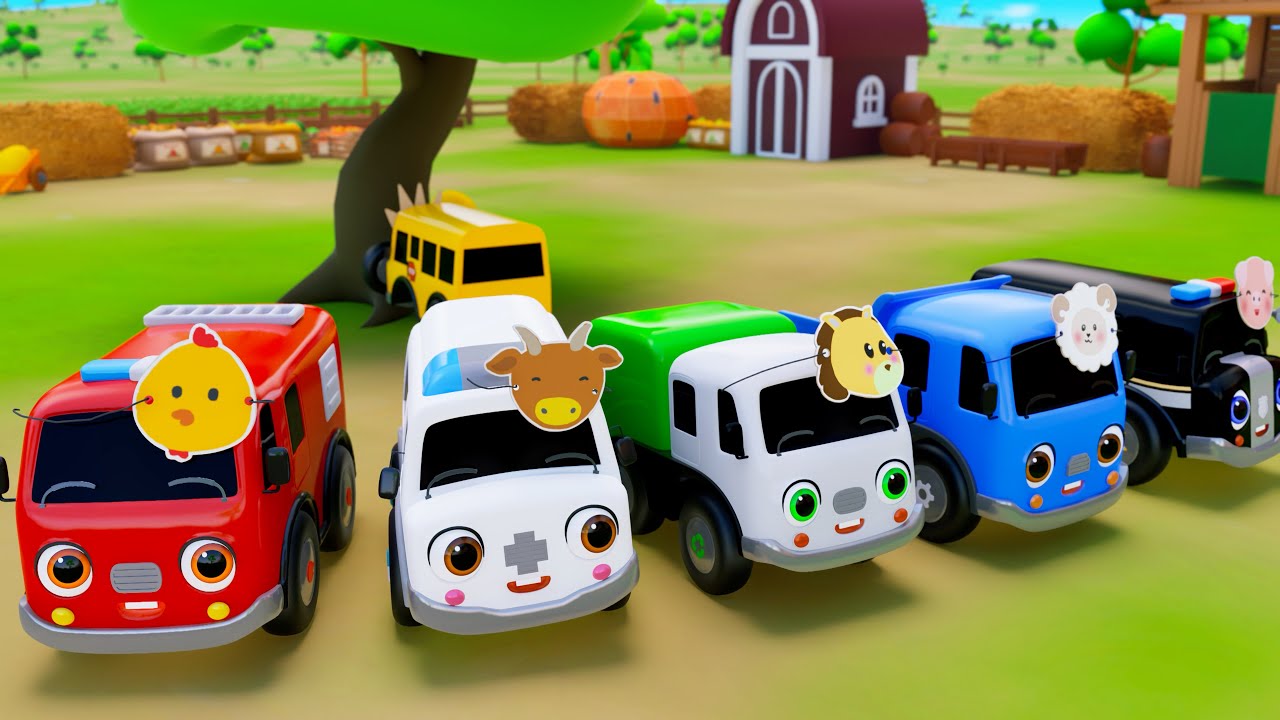 Finger Family | Learn Animals Name | Animal Family Bus Song | Nursery Rhymes & Kids Songs - Baby Car