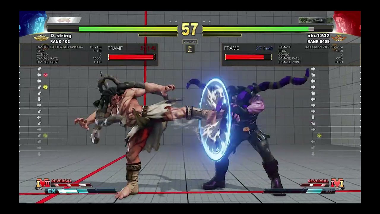 【SFV】【SFRePlayer】D string（NECALLI LP407888）VS obu1242（NECALLI LP30790）【30467】