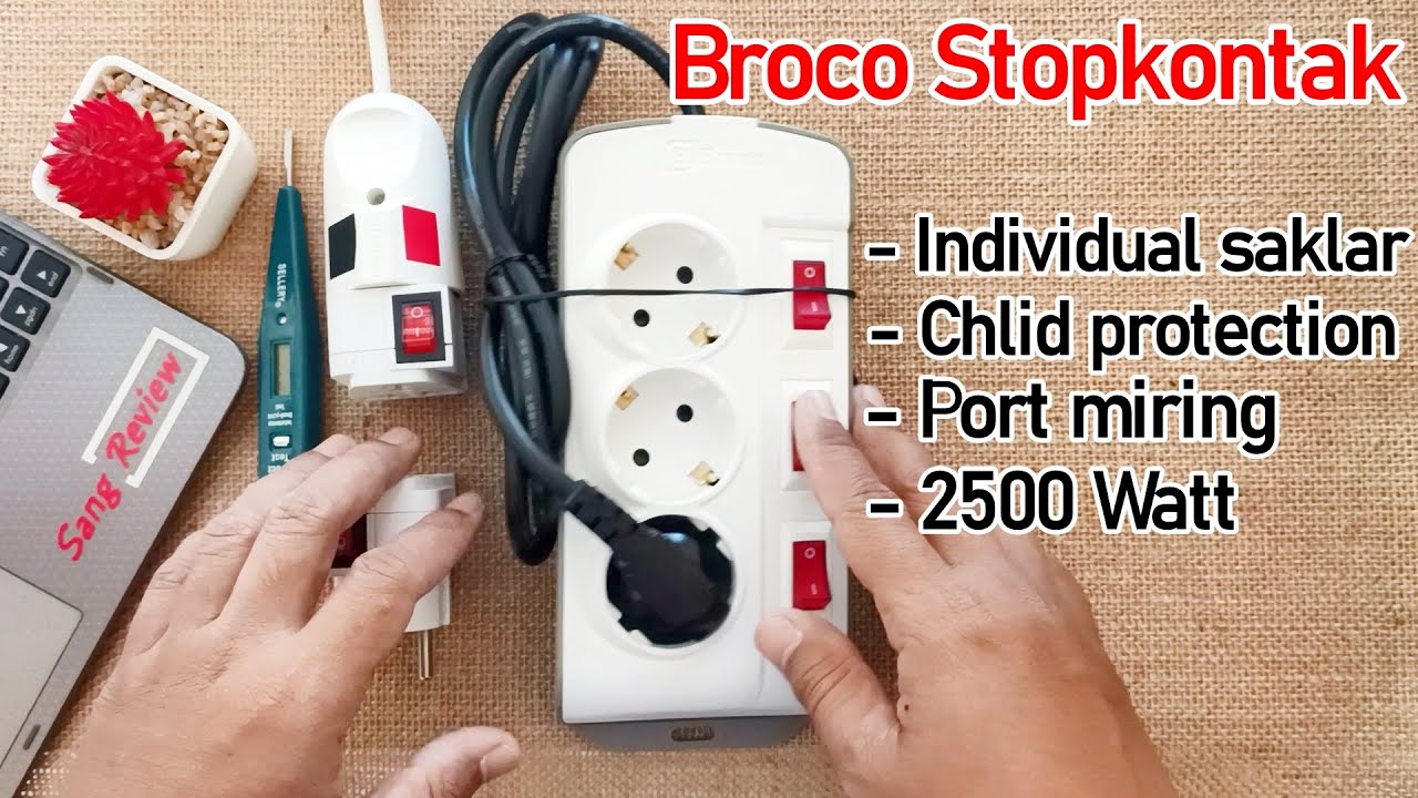 Stop Kontak Paling Aman Broco 15636 Tahan Watt Besar Plus Fitur Lengkap