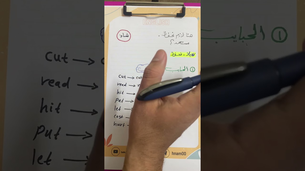 تصاريف الافعال ✅💯