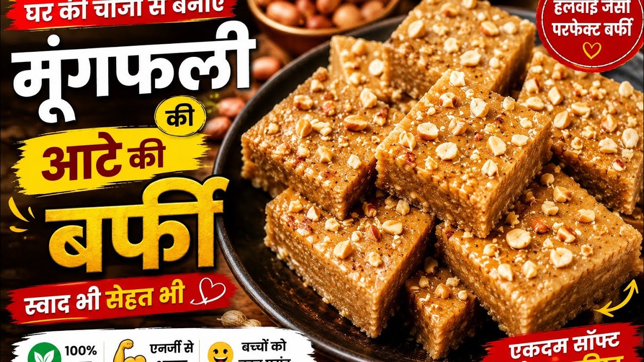 मुंगफली की ऐसी मिठाई जो मुंह में घुल जाए। एक बार बना लीजिये तो पछताते रह जाओगे। 🥜🥜🥜🥜🥜🥜