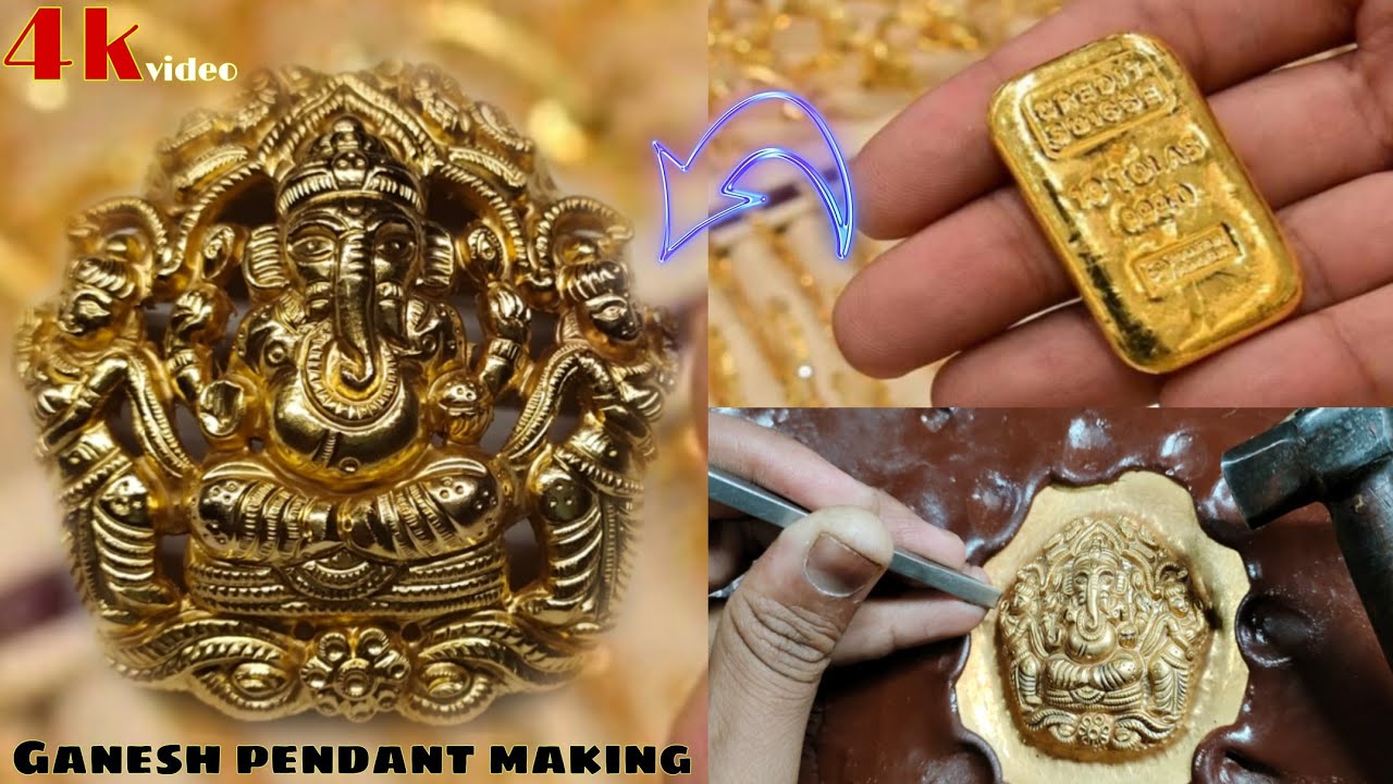 how to make Gold nakashi Ganesh pendant / 22kt Hallmark nakashi jewellery design (DR.DABU)@debu203
