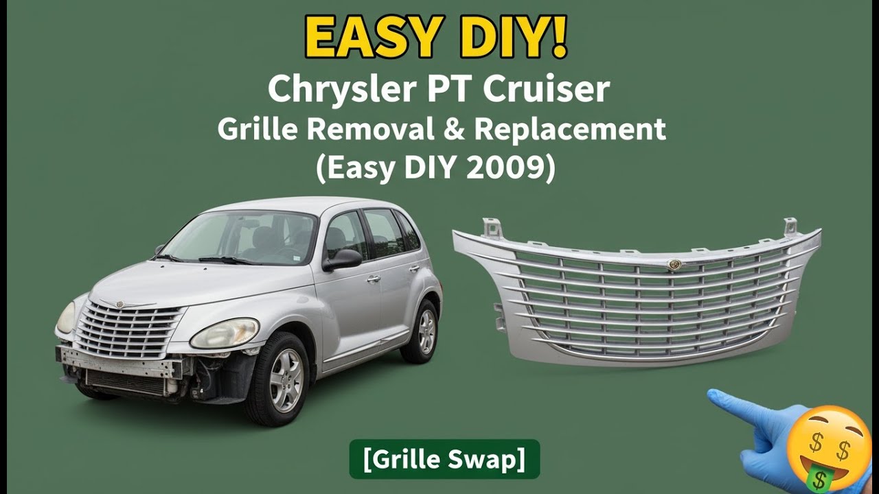 PT Cruiser Grille Removal & Replacement (Easy DIY 2001-2009) | Chrysler PT Cruiser Grille Swap
