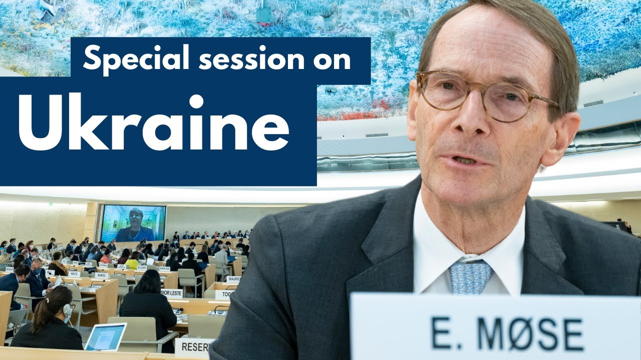 Ukraine | Erik M&oslash;se, chair, Commission of Inquiry on Ukraine, speaks at the Human Rights Council