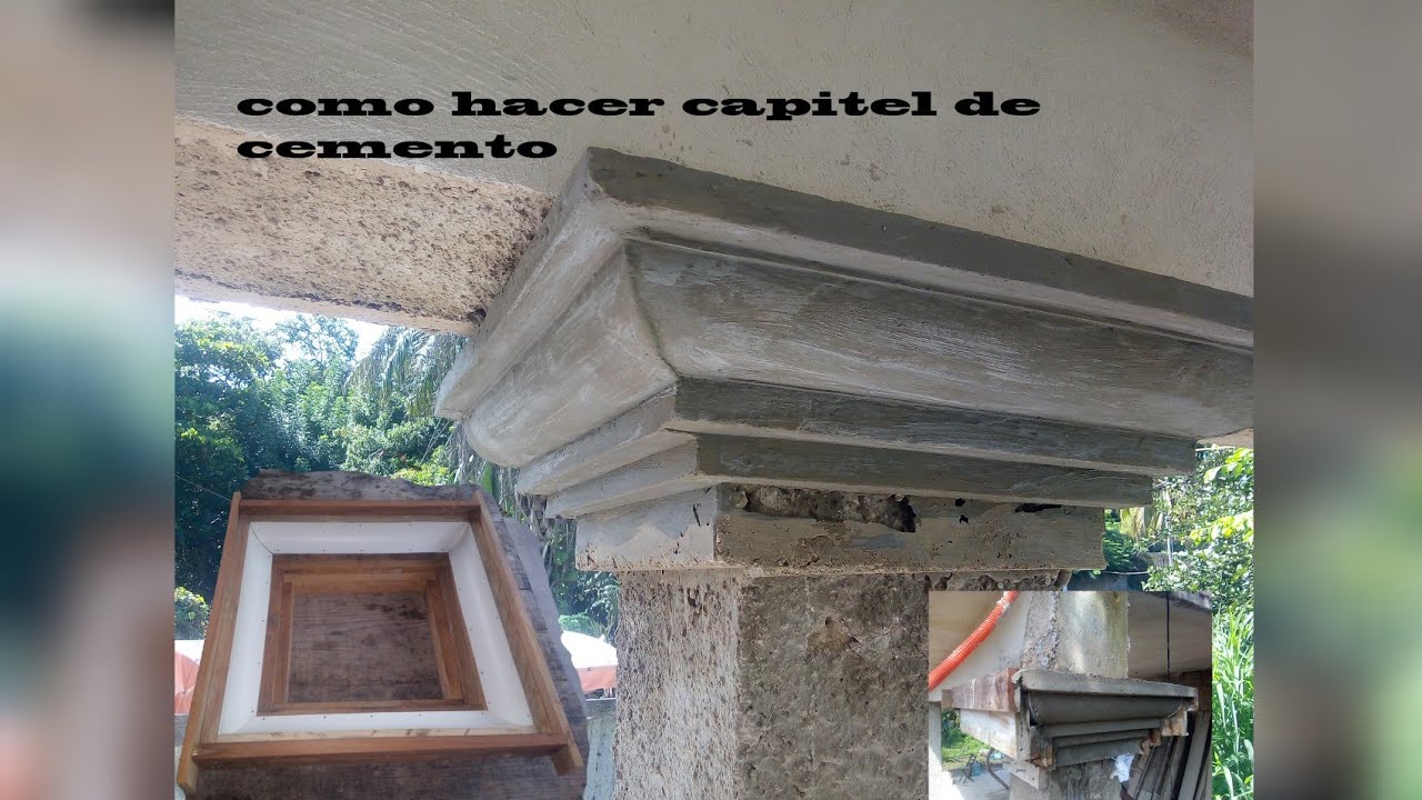 como moldear capitel de concreto para  columna de 30x30 ya colada