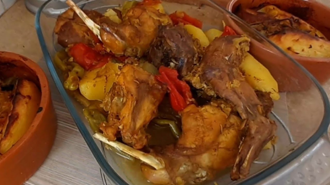 مصلي ارنب 🐰🐇😋في القلة ⚱و الطواجن الفخار🏺مع سر التخلص من ريحة الارانب الكريهة  2022🇹🇳❤