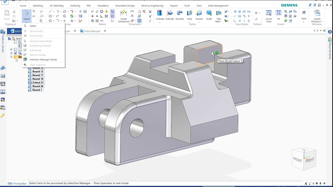 15 SolidEdge 2019 Fundamentals SelectionManager