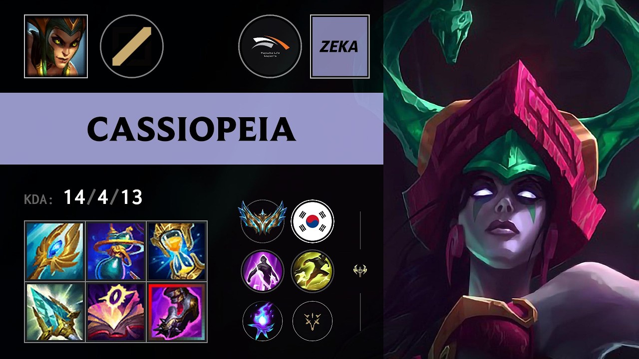 (HLE Zeka) Cassiopeia Mid vs Vladimir - KR Challenger Patch 26.11