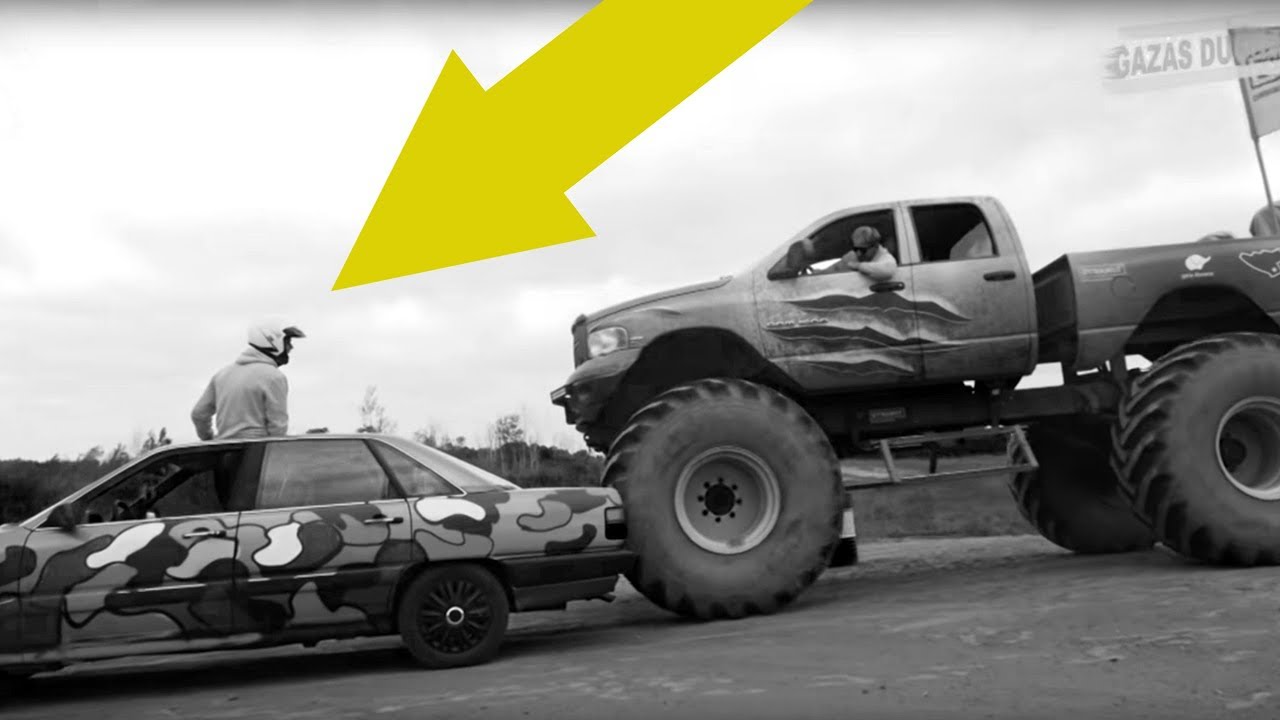 Gazas Dugnas TV: Audi 100 vs Monster Truck vs BMW