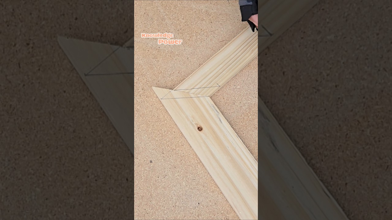 Woodworking tips and tricks | Miter two different width of boards #shorts #tips #howto #diy