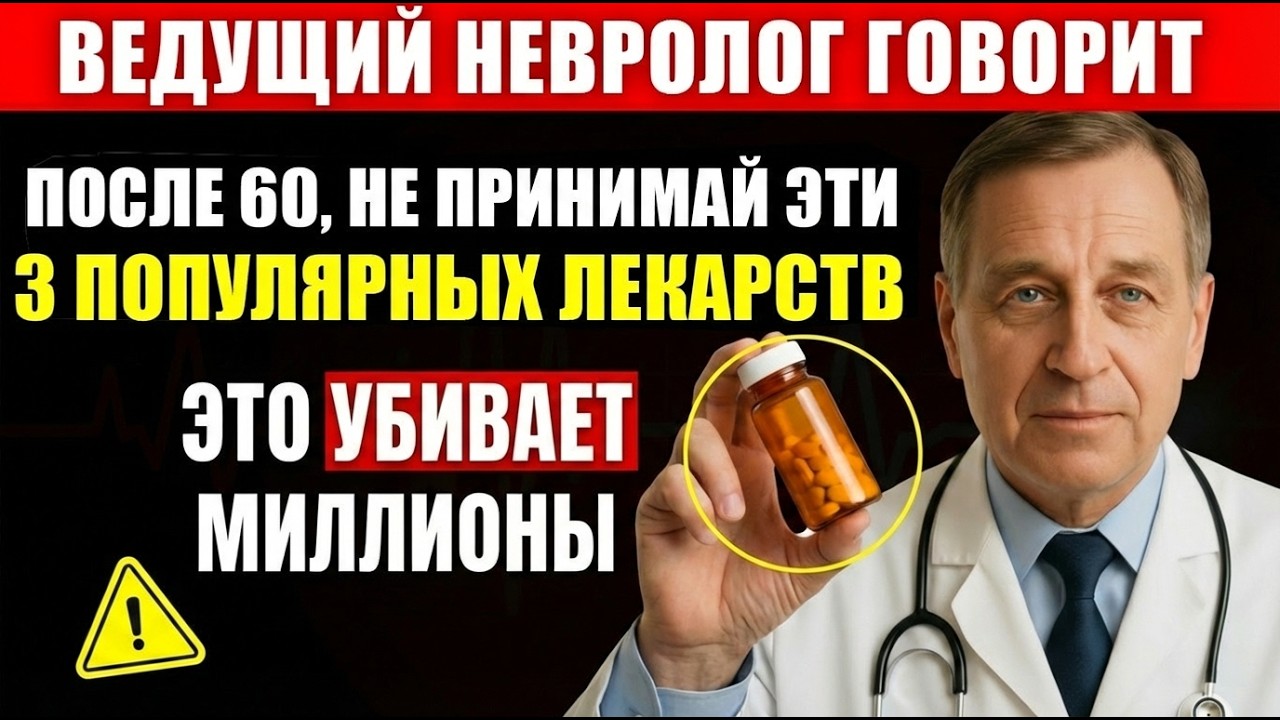 3 популярных лекарства, после 65 ускоряют старение мозга