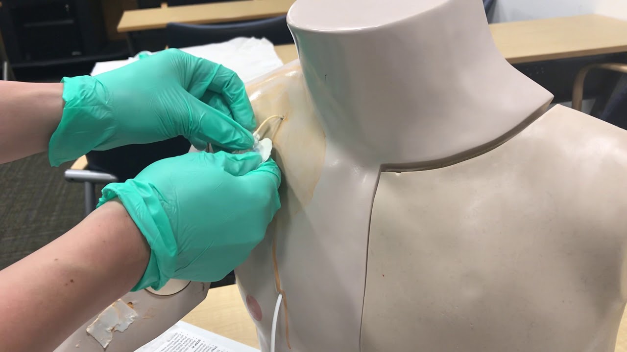 Central line dressing change with caps