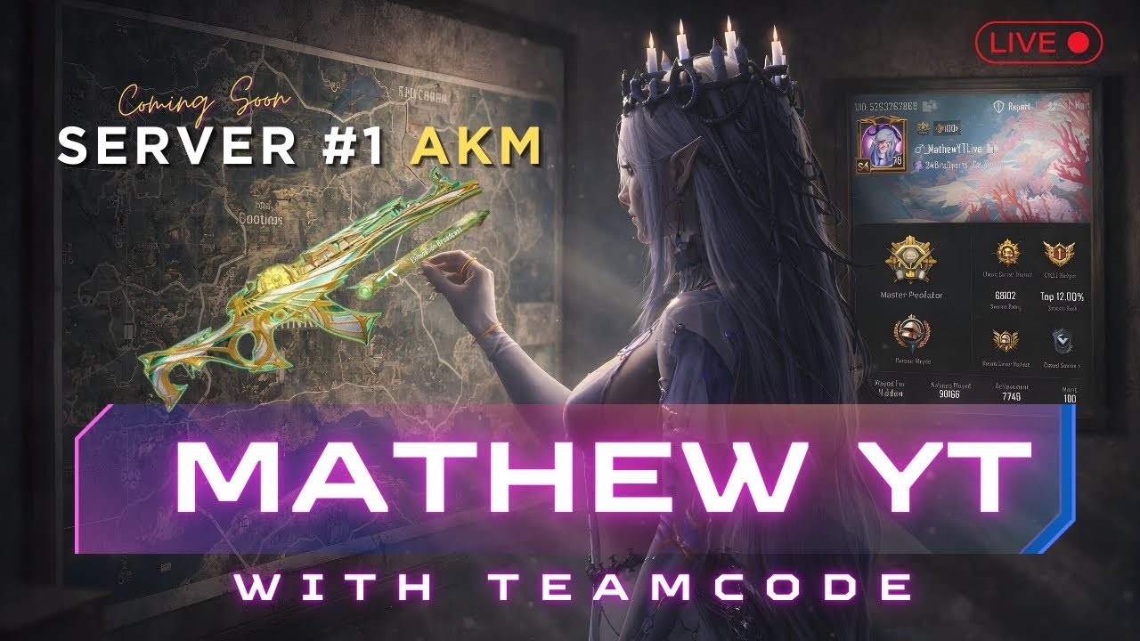 BGMI TEAMCODE GAMEPLAY - FIREARMS CHALLENGE - ONLY RUSH | GIVEWAY #bgmilive #mathewyt