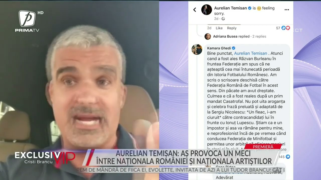 CU CE POSTARE PE SOCIAL MEDIA A FACUT FURORI AURELIAN TEMIȘAN
