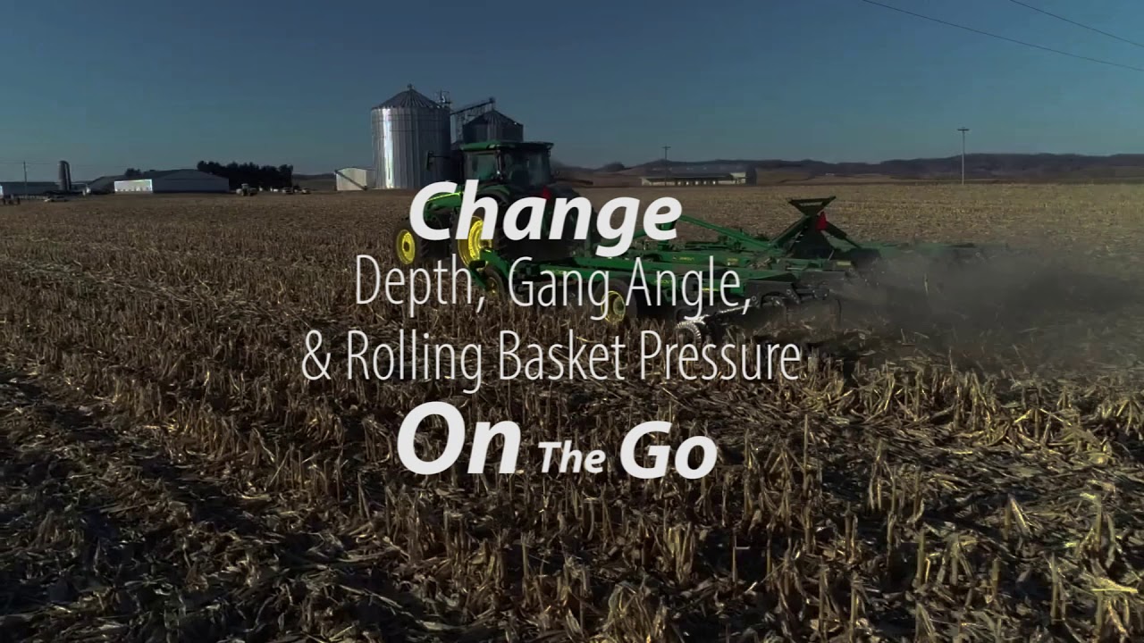 Fall Tillage Demo with John Deere 2660VT and 8R 370 Tractor in corn field