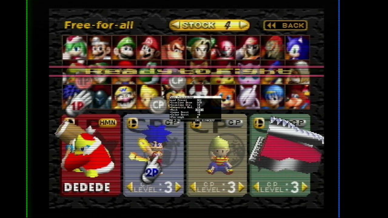 Retrotink 5x pro scanline and slot mask showcase