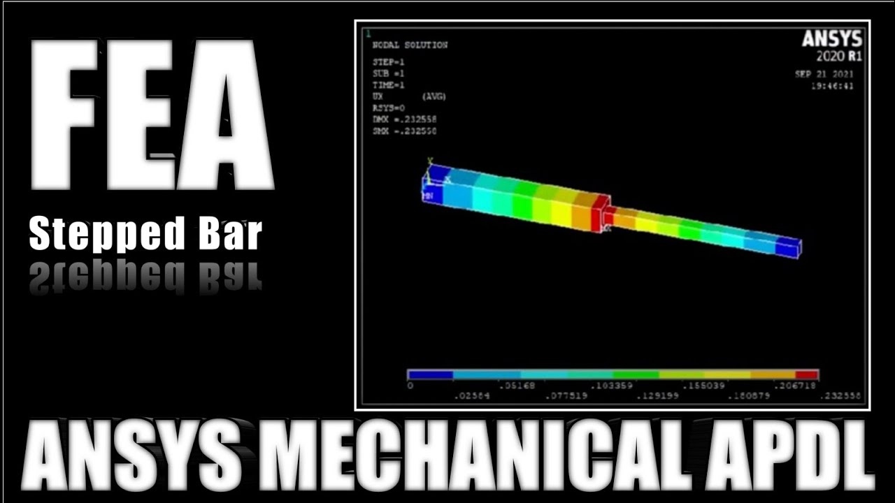 FEA Stepped Bar | Stepped Bar Analysis Tutorial - ANSYS APDL
