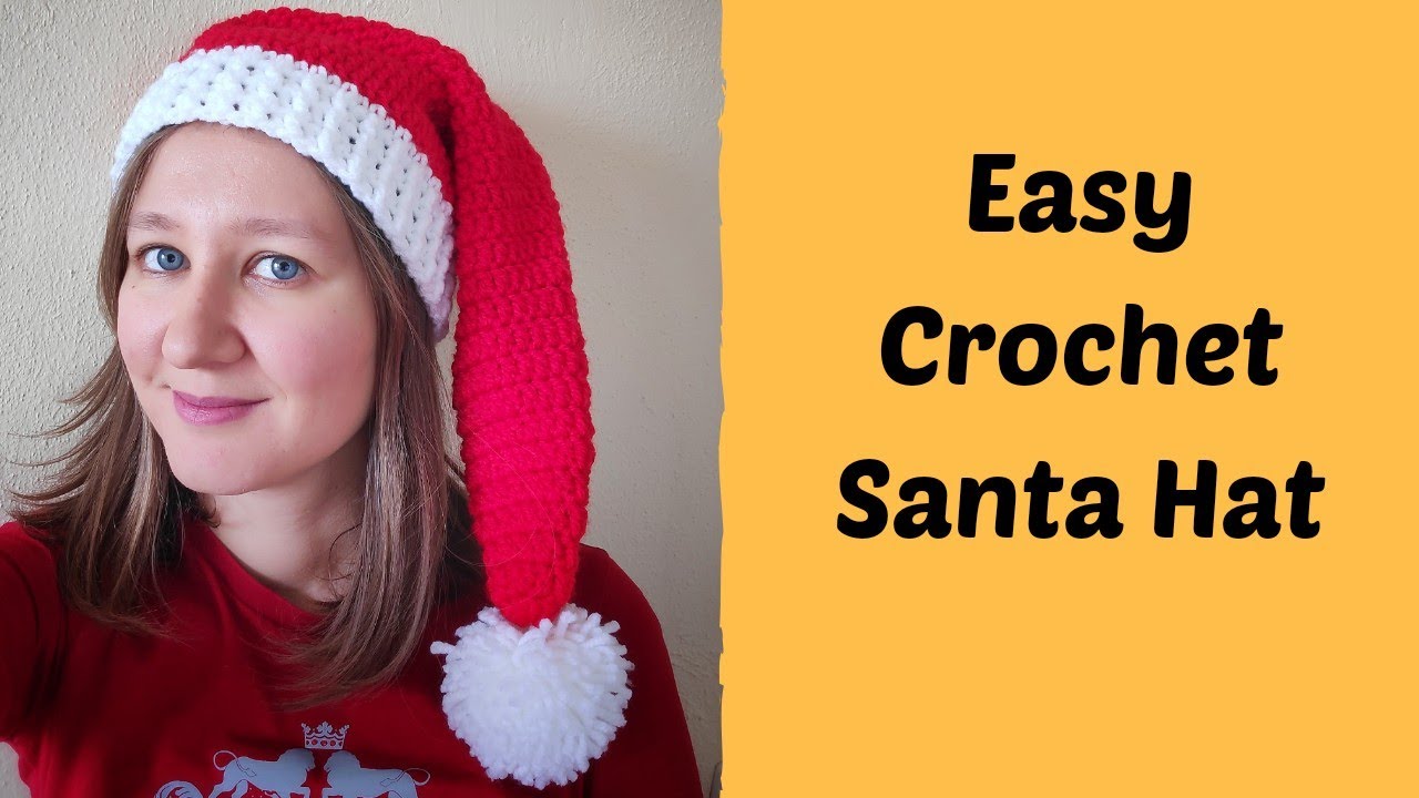 Easy Crochet Santa Hat in a Day! (Beginner Friendly Tutorial)