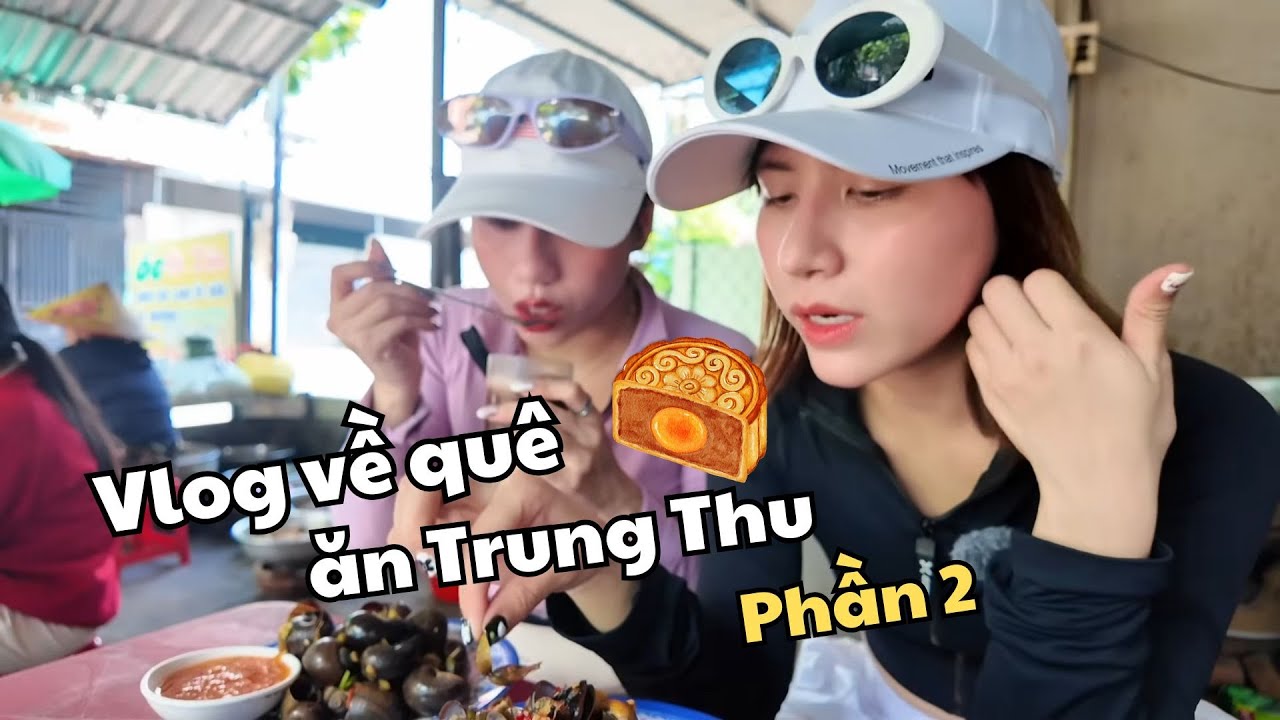 Tín Nguyễn Vlog về quê Trung Thu Phần 2 | Mukbang cơm gà nướng, đạp xe dưới nắng, ăn vặt công viên