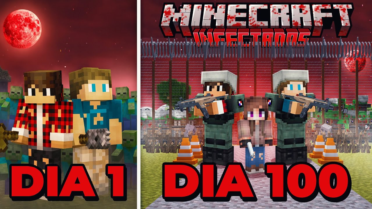 SOBREVIVEMOS 100 DIAS em um APOCALIPSE ZUMBI - O FILME