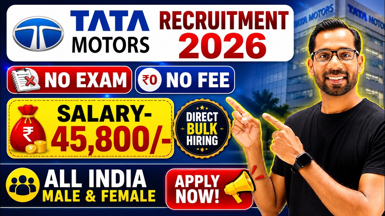 Tata Motors Recruitment 2026 | Tata Motors Hiring 2026 | Tata Motors Job Vacancy 2026 | Freshers Job
