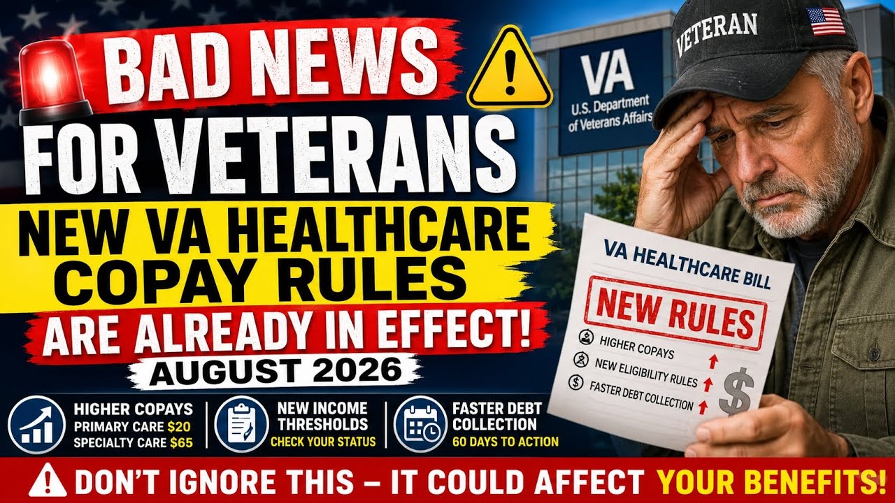 BAD NEWS FOR VETERANS: New VA Healthcare Copay Rules Are Already in Effect (August 2026)