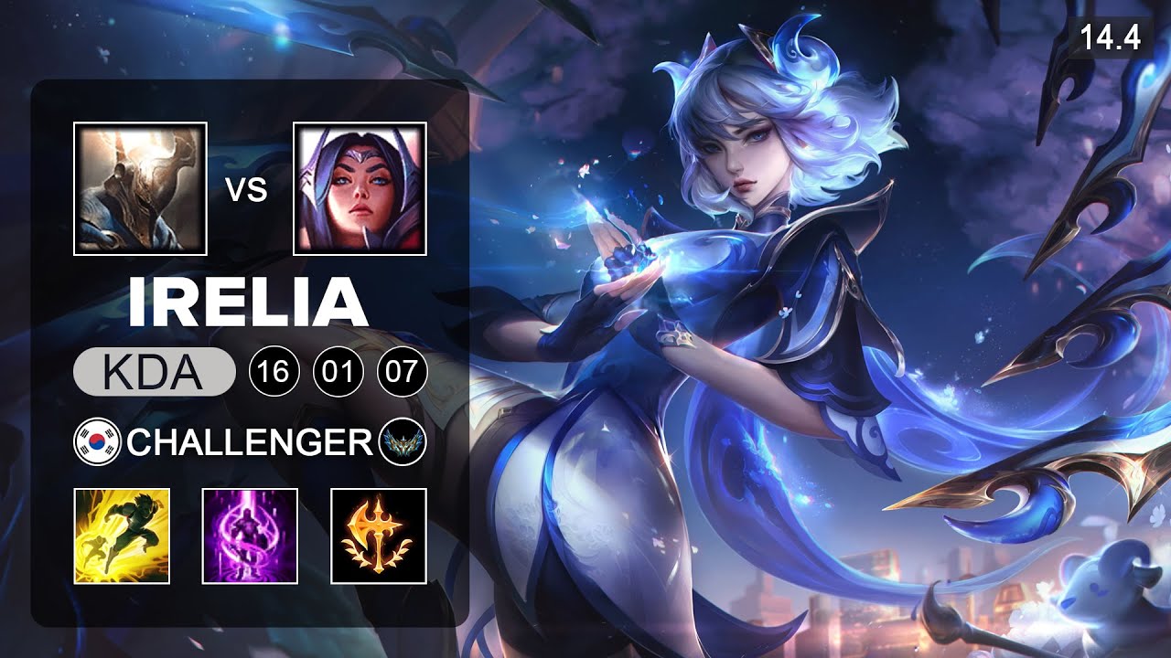 Irelia vs Pantheon Top - KR Challenger - Patch 14.4 Season 14