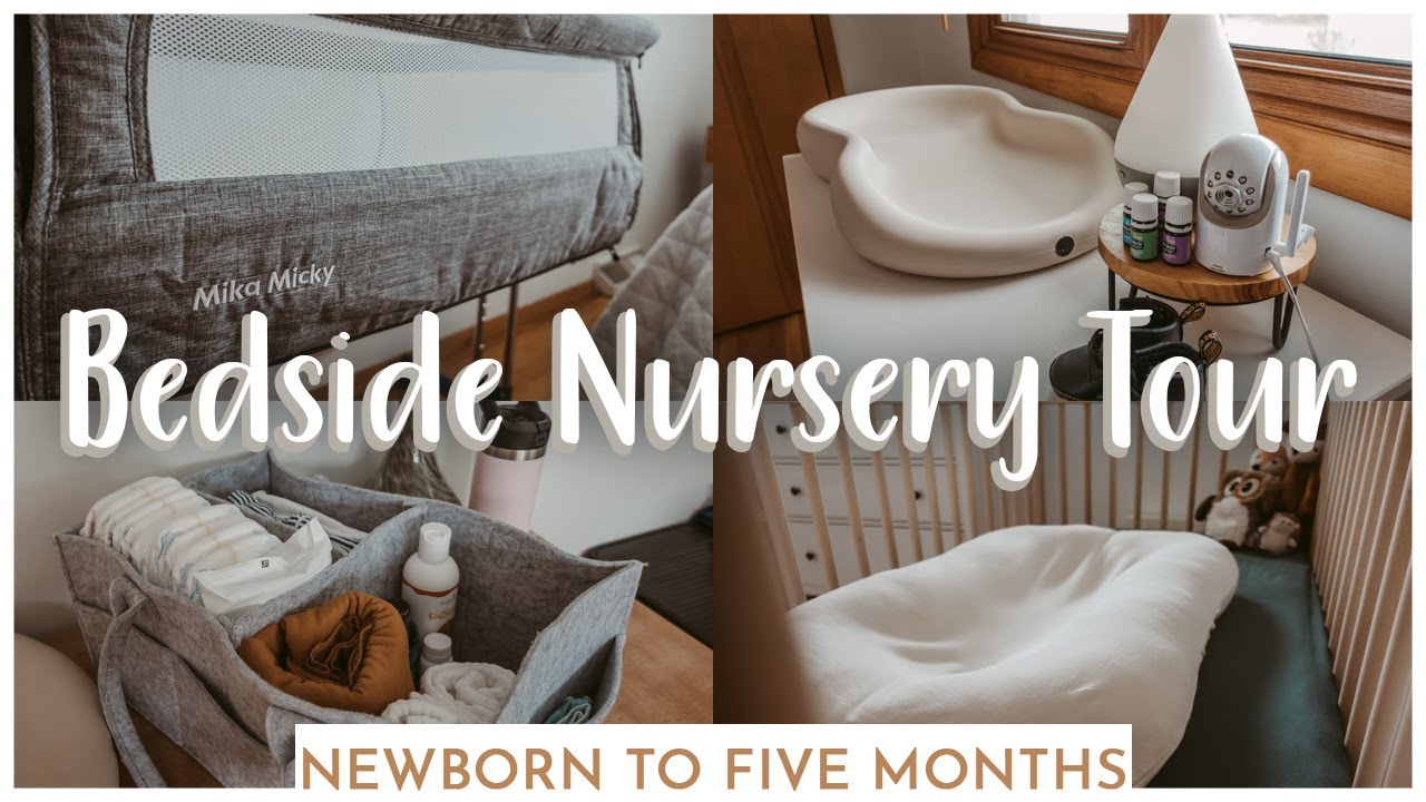 NEWBORN BEDSIDE NURSERY TOUR | Organization + Tips | Simple, Minimalist, & Essentials