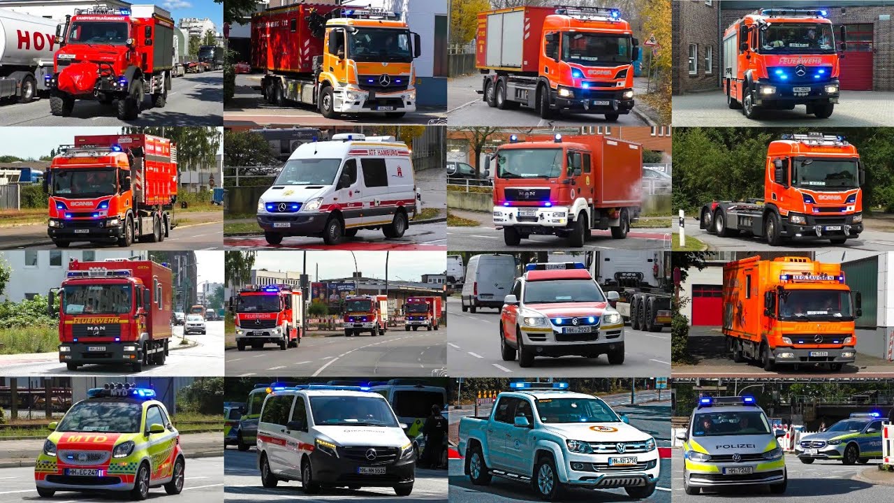 [🚨Einsatz in der Hansestadt🔥] Einsatzfahrten 》ATF, GW-KRD, WLFs uvm. || Polizei & Feuerwehr Hamburg