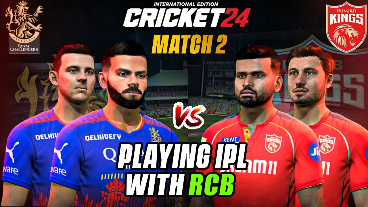 RCB vs PBKS😍🔥- Playing IPL with RCB in Cricket 24 #2
