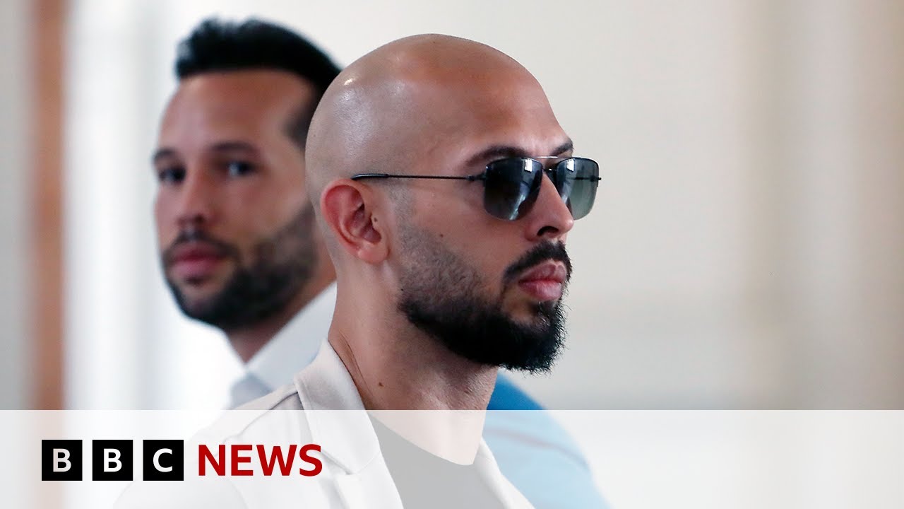 Andrew and Tristan Tate leave Romania on jet bound for the US, sources tell BBC | BBC News
