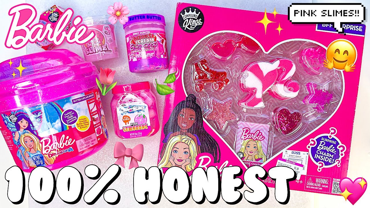 Обзор слайма Pink Store Bought 💖🎀 100% честный слайм Barbie Five Below и Ross дешевле 10 долларов