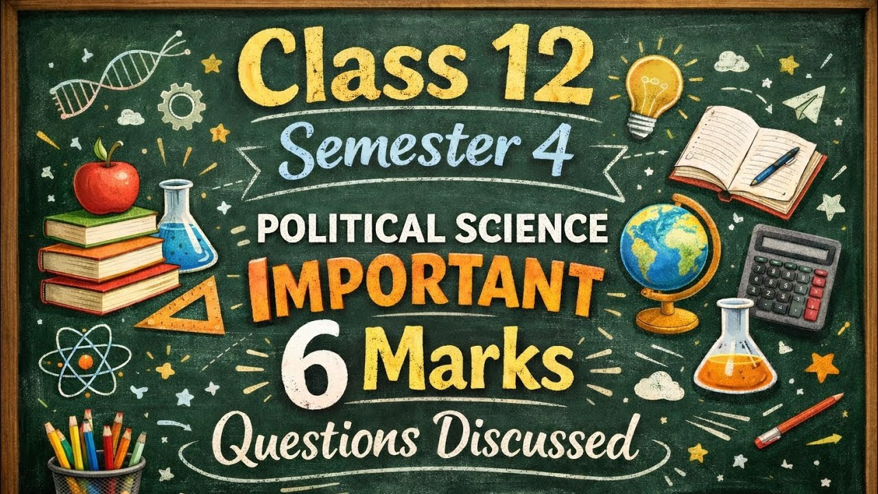 Class 12 semester 4/Political science important questions from chapter 1