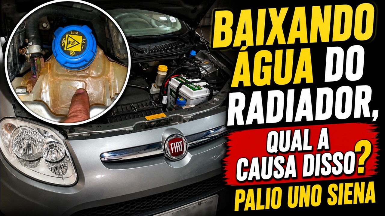 FIAT BAIXANDO ÁGUA DO RADIADOR/VEJA PEÇA QUE MAIS VAZA ÁGUA NOVO PALIO UNO SIENA STRADA ARGO CRONOS!