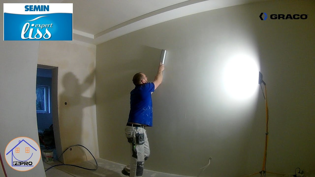 Szpachlowanie agregatem masą SEMIN expert liss , Szpachlowanie na raz z agregatu. #pspro #semin