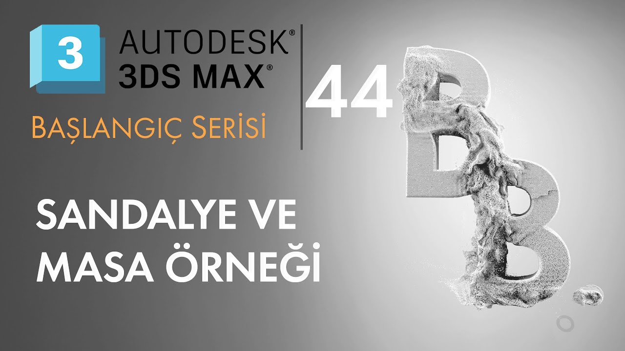 3ds Max Dersleri #44 I Editable Poly - Sandalye ve Masa Örneği
