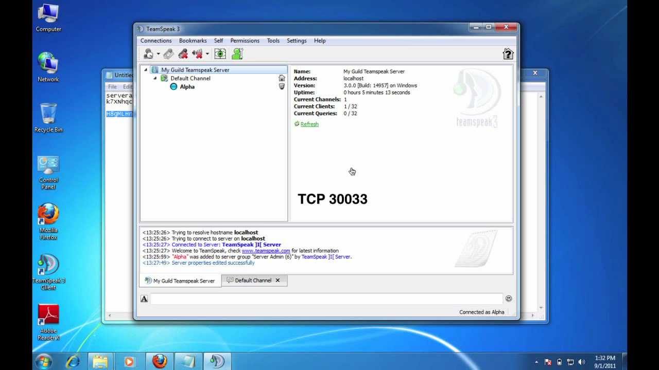 [S1.1] TeamSpeak 3 Server - Windows Installation and Config Basics